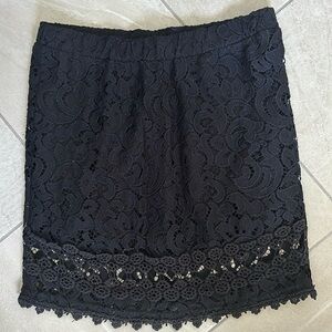 Black lace skirt